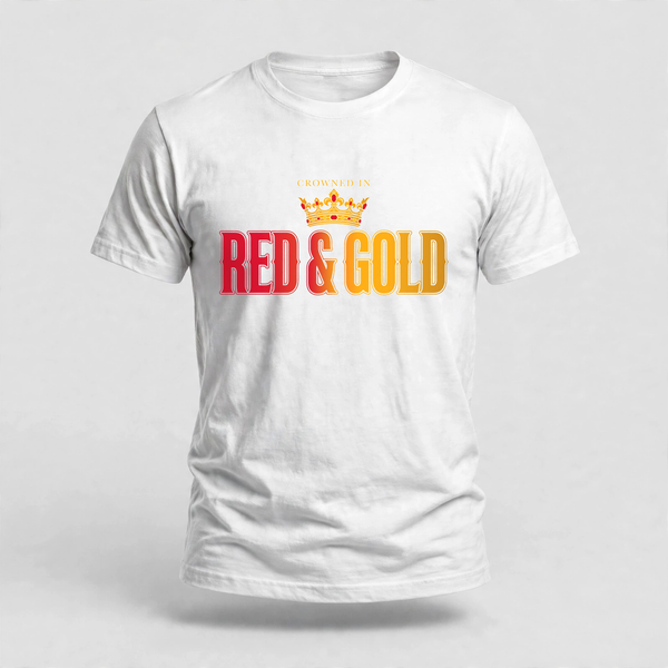 Crowned Red Gold Tee