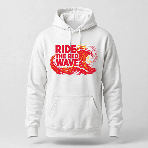 Red Wave Hoodie